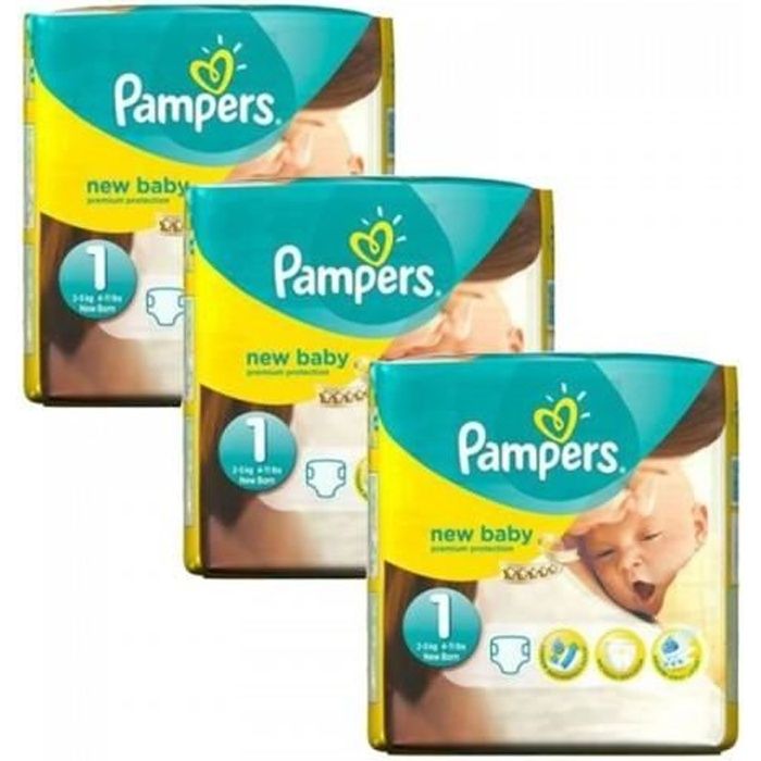 336 Couches Pampers Premium Protection taille 1 Cdiscount