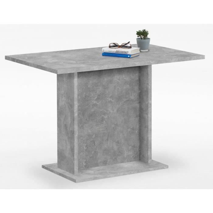 Table De Salle A Manger Coloris Gris Beton La Dim 110 X 77 5 X