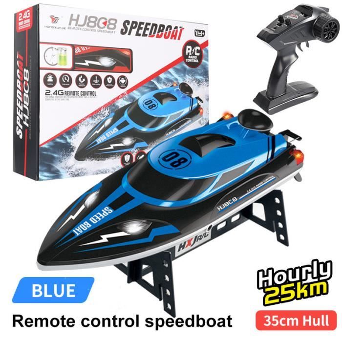 Bateau Télécommandé 2.4GHz Vitesse RC 2 Piles - Bateau Électrique Enfant Adulte Piscine