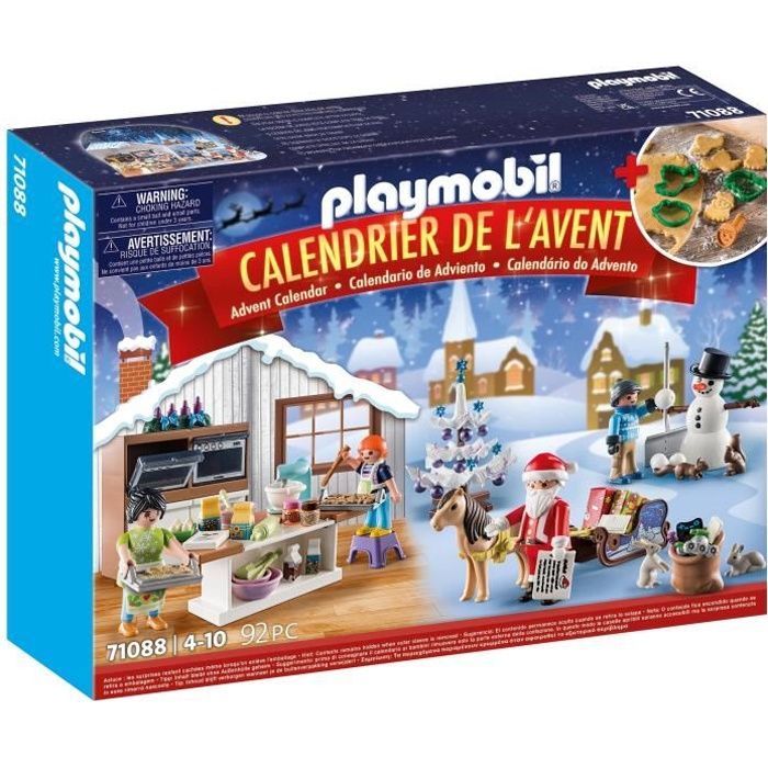 Calendrier de l'Avent PLAYMOBIL - Pâtisserie de Noël - 4 personnages et accessoires