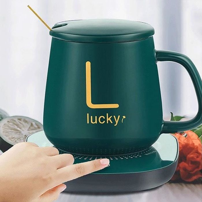 Lucky Mug céramique avec tasse chauffante électrique Rouge