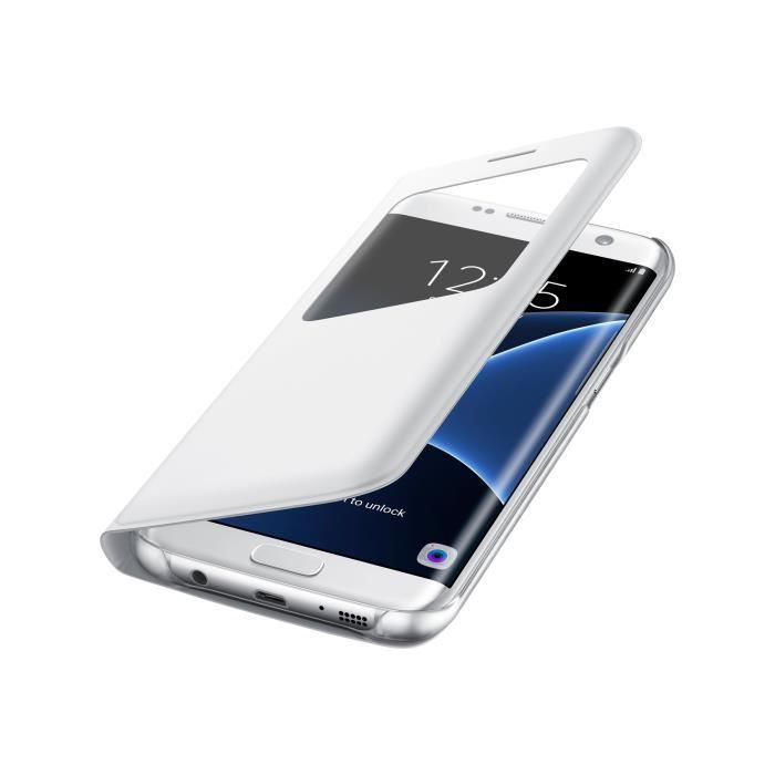 Samsung Étui à fenêtre Or Original pour Samsung Galaxy S7 Edge