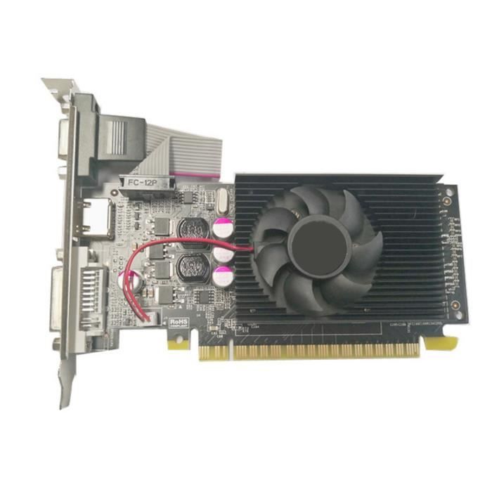 Carte Graphique GT 610 2 Go, DDR3 64 Bits PCI Express X16 1.1 PC Carte Vidéo