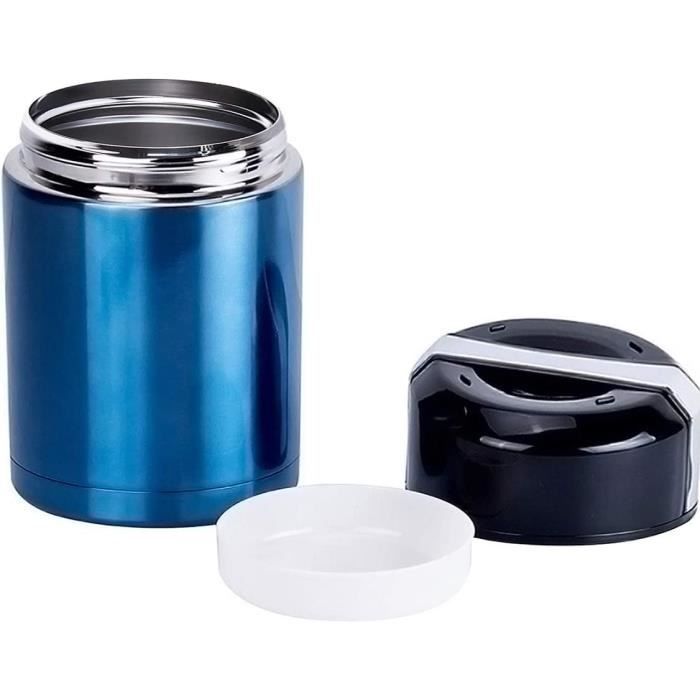 Bouteille Isotherme 1000 Ml Acier Inox - Garde Les Aliments Chauds 12h - Idéale Pour Repas Extérieur & Bureau - 1
