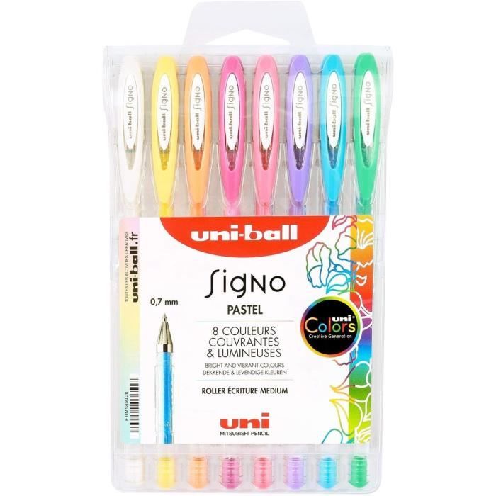 Uni-ball Signo Penne A Gel Glitterate – Set Da 5 Colori Metallizzati E Glitter, Punta 1mm, Per Scrapbooking E Hobby Creativi - 4