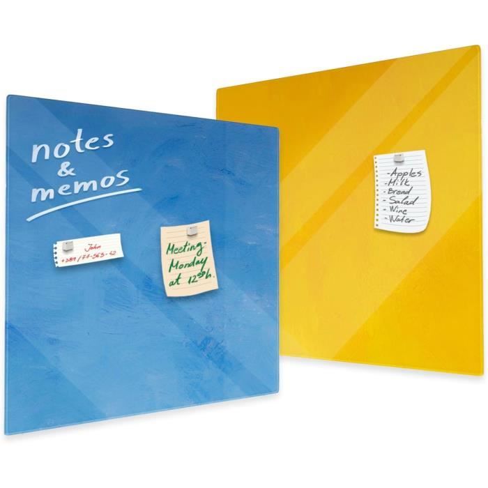 Floordirekt Tableau de présentation, tableau blanc, en verre, laqué ou