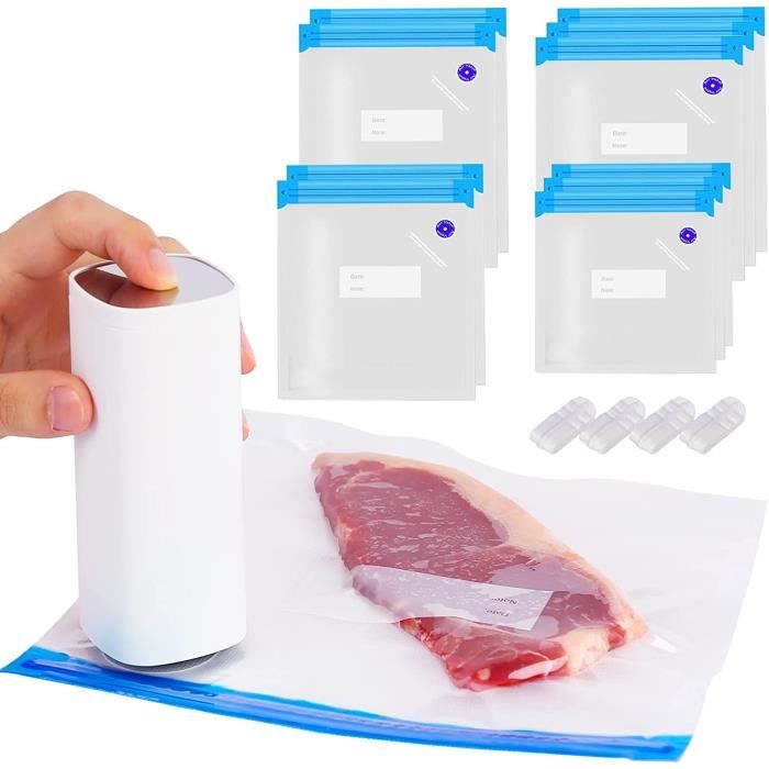 Lot De 50 Sacs Congélation Réutilisables – 3 Tailles S/M/L, Fermeture Zip, Zone D'écriture, -30°C à 100°C