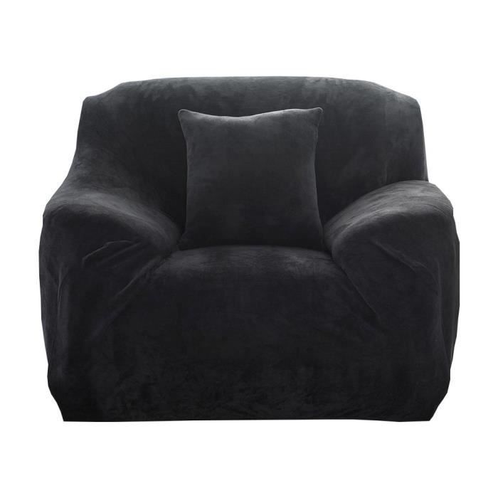 Housse de Canapé de protection 1 Places (90-140cm) - Velours Extensible Couverture de Canapé