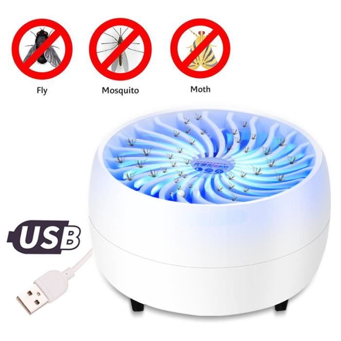 5W Lampe Anti Moustique USB LED Lumière Piège Répulsif Insecte Mouches