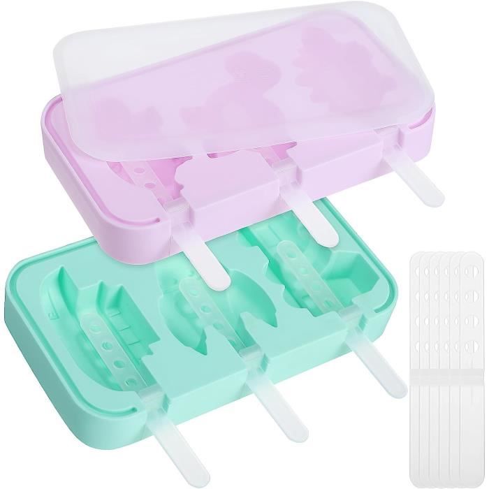 Moules à Sucettes Glacées,Popsicle Moules Réutilisable,DIY Moule Glace