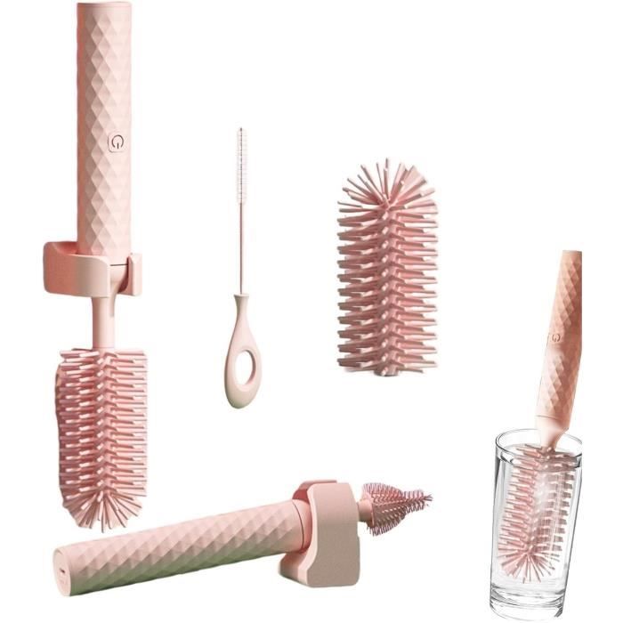 MOMMED Goupillon Électrique Pour Biberons - Brosse Rotative 360° Rechargeable Avec Accessoires (Vert)