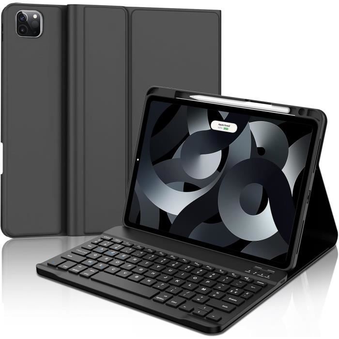 Clavier Magnétique GOOJODOQ Pour IPad Air 4/5ème Génération - Layout QWERTZ (allemand/suisse) - Rétroéclairé - Couleur Rose - Neuf