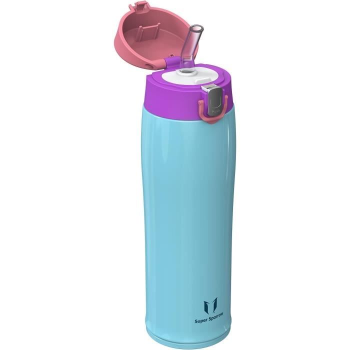 Gourde Isotherme Inox 1.7L Avec Paille - Rose Pâle - Autsel - Parfaite Sport, école