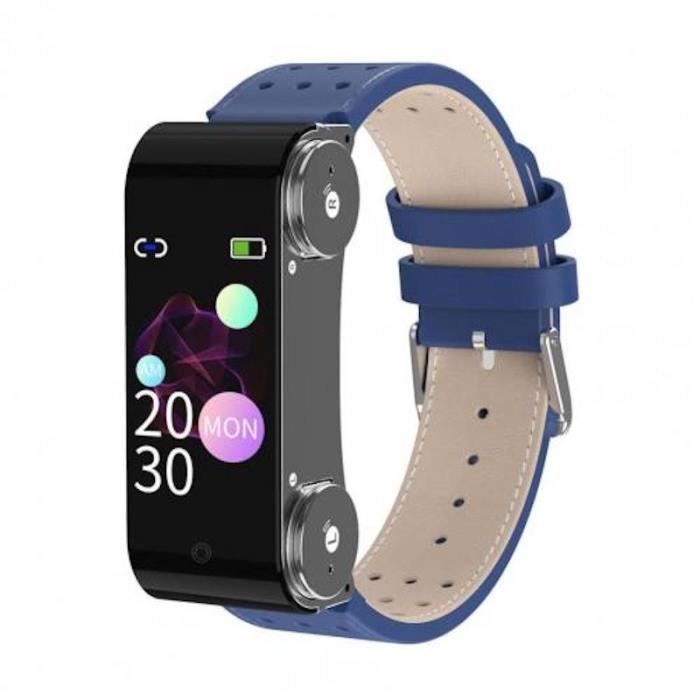 Bracelet intelligent 2 en cheap 1 avec écouteurs bluetooth