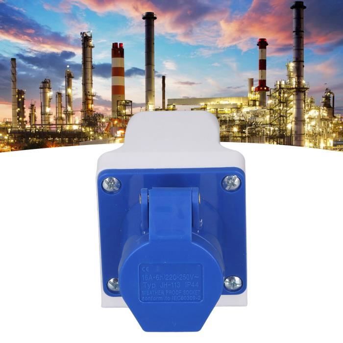 Prise Industrielle Multifonction 1 En 2 Étanché IP44 – 3P/4P/5P 16A 220V/380V, Connecteur Robuste Anti-Poussière