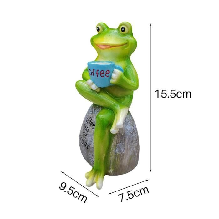 Bain D'Oiseaux En Pierre Fonte Grenouille - Ornement Jardin Extérieur Résistant Météo, Décoration Naturelle Charmant