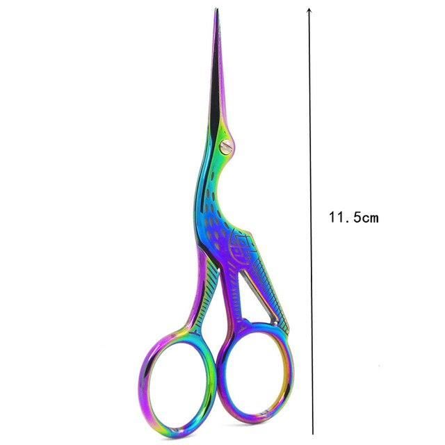Petits Ciseaux De Broderie En Acier Inoxydable - 10,9 Cm, Manche Arc-en-ciel - Pour Couture, Point De Croix, Travaux Manuels
