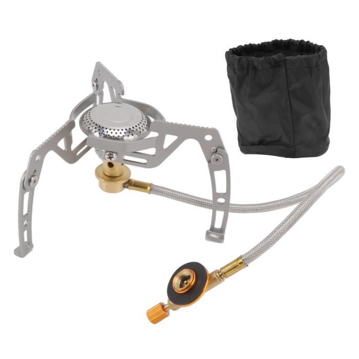 Support De Réservoir Gaz Pliant – ABS – Diam. 19 Cm – 3 Positions – Antidérapant – Pour Camping Et Randonnée