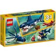LEGO® Creator 3-en-1 31088 Les Créatures Sous-Marines, Figurines Animaux Marins, Requin, Crabe-1