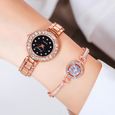 Coffret montre femme + bracelet + collier + des boucles d'oreilles + bague – bijoux femme diamant luxe-1