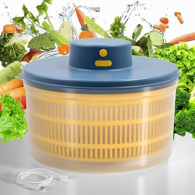 Essoreuse à Salade électrique, 6 L, Grande Capacité, Séchoir à Salade, Légumes, Rotateur De Salade, Rondelle à Laitue, Rechargeable Par USB, Utilisation Pour Saladier, Stockage, Pour Salade Verte