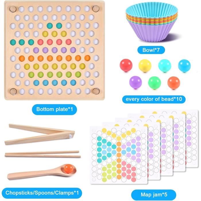 Arc en ciel Montessori - Jouet en bois - Cadeau dès 18 mois