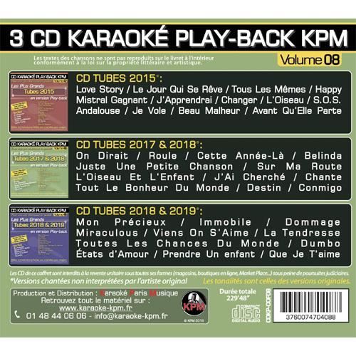 Coffret 3 CD Karaoké Play-Back KPM Tubes Chanson Française Vol.04 -  Cdiscount