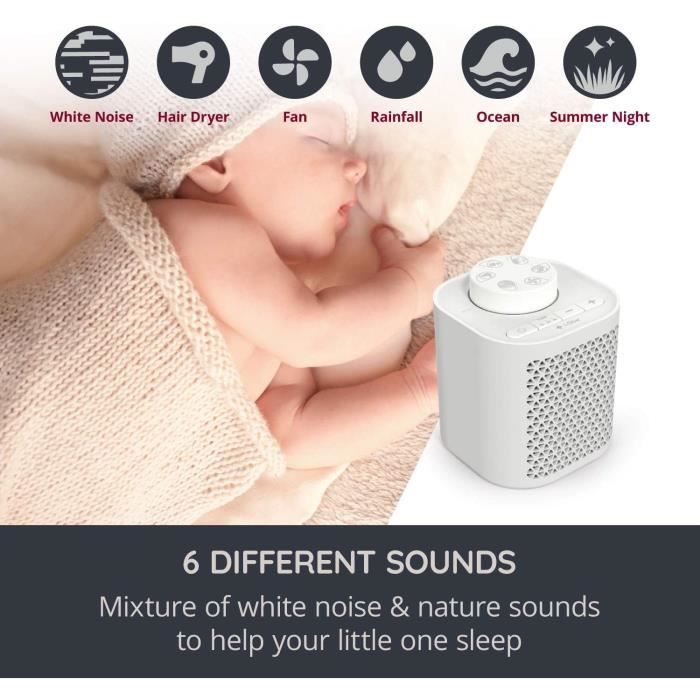 Sonothérapie Bruit Blanc White Noise Machine, Portable de sommeil avec 6  sons naturels pour bébé, Enfants que les Adulte 968856 - Cdiscount Jeux -  Jouets
