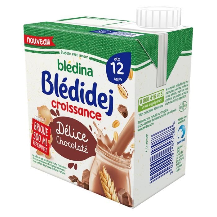Blédina Blédidej, Céréales bébé Lactées Chocolat, Dès 12 Mois, 250
