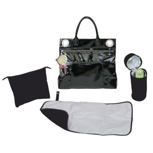 Jane Sac a langer edition limitee Noir verni Cdiscount Puericulture Eveil bebe