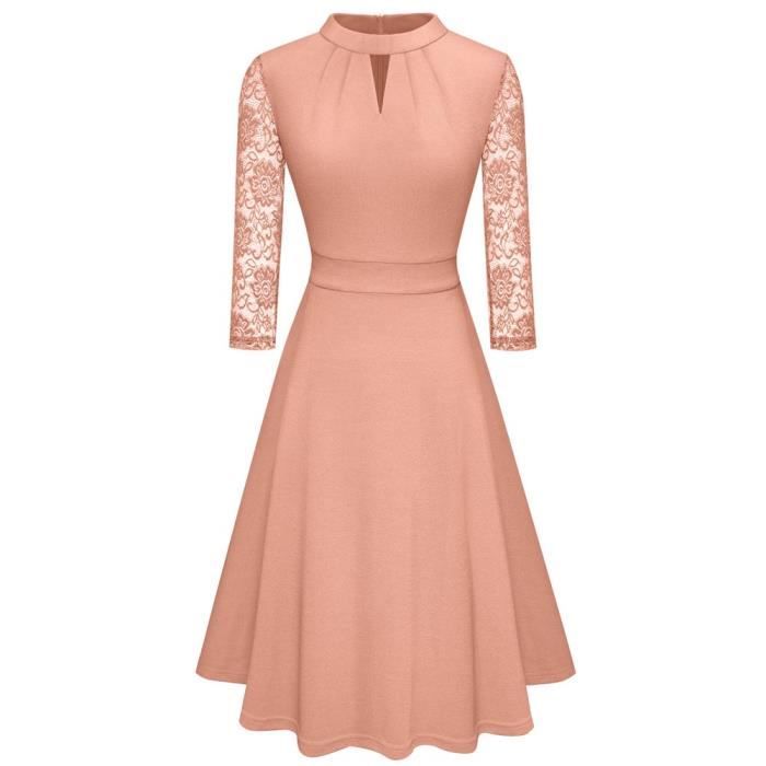 GRACE KARIN Robe Cocktail Femme Sans Manches A-Line Mi-Longue - Tenue Elégante Réveillon Avec Paillettes