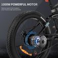 Vélo électrique pliable Ridstar H26 1000W - 48V 15AH Autonomie maximale 90KM 26"*4.0 Pneus tout-noir-2