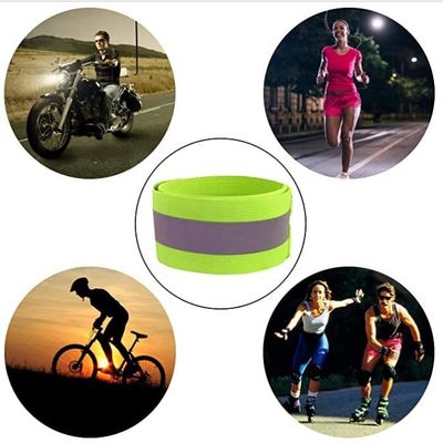 Lot De 4 Brassards Réfléchissants élastiques HABNI – Pour Vélo, Jogging, Marche, Chien – Bandes Ajustables Noires Et Vertes