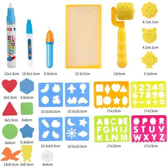 Tapis Dessin Enfant - 21 PCS Jouets Éducatifs Tapis de Griffonnage d