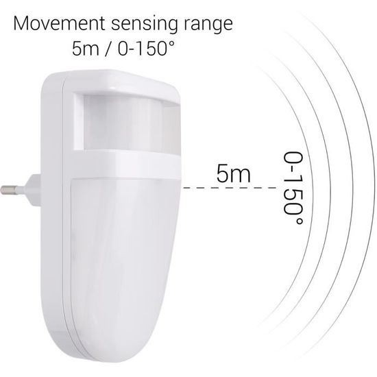 2x Veilleuse LED automatique Prise murale lumière capteur luminosité mouvement 