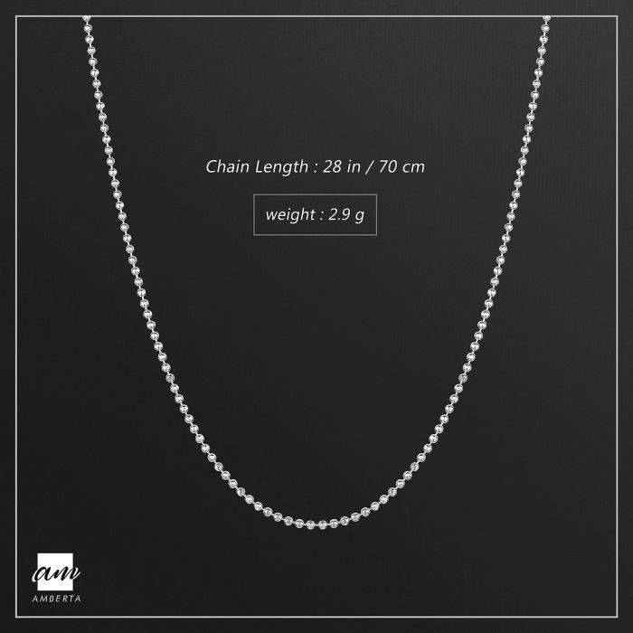 Sterling Silver 1.2mm Diamond-Cut Ball Necklace Chain – Hawaiian Silver  Jewelry
