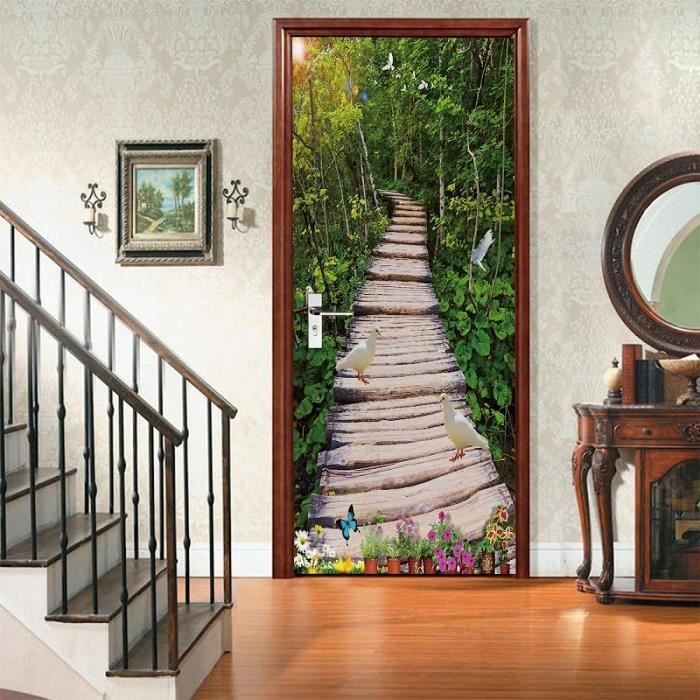 Papier Peint Adhésif 3D Romantic Dream N11848 – Autocollant Mural Amovible Et Coloré