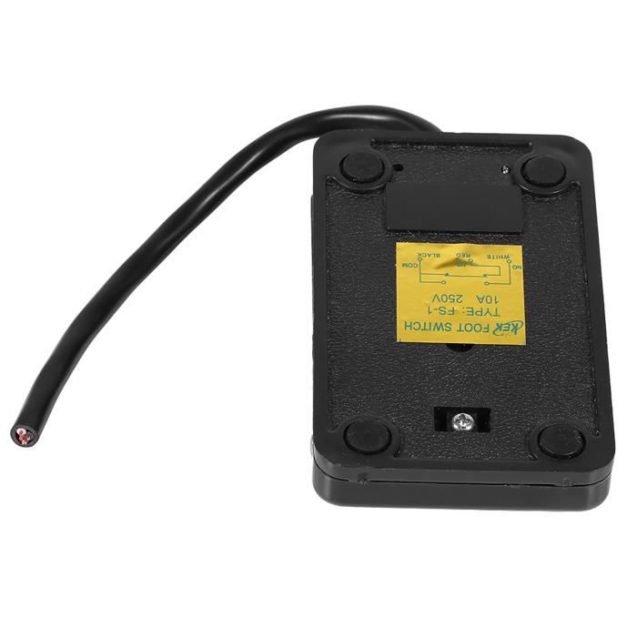 TFS-01 Interrupteur à Pédale Étanché IP67 Anti-Dérapant 250V 10A - Câble 2m ON/OFF Momentané