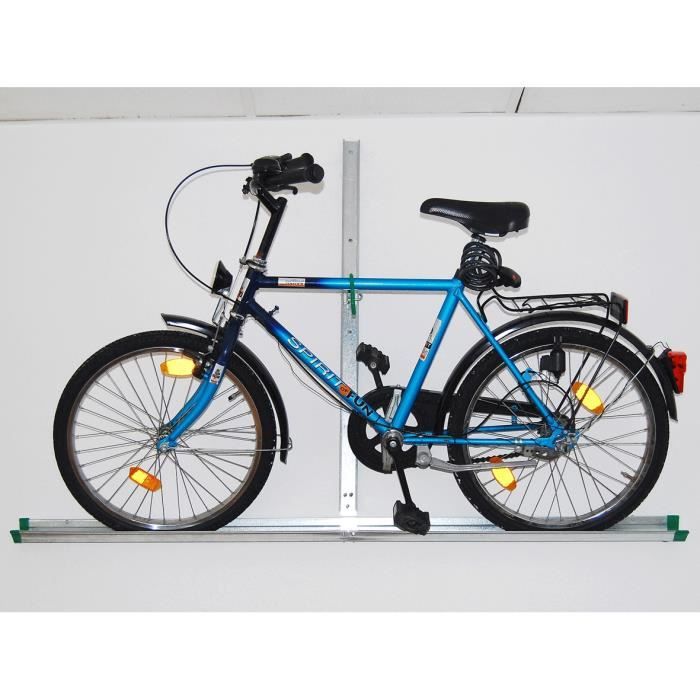 Porte velo mural sur rail en acier Gris Fixation sur rail 1 velo Cdiscount Auto
