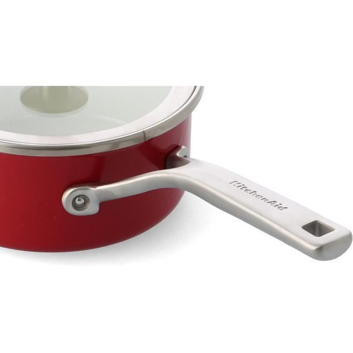 Steel Core Enamel Casserole De 20 Cm2,4 Litre Avec Couvercle, Émail D