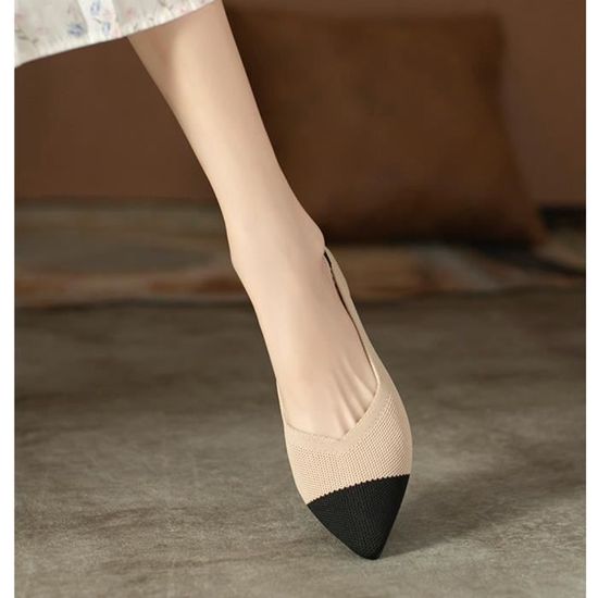 Escarpins Plat Femme Confortable Bout Pointu A ration Achat