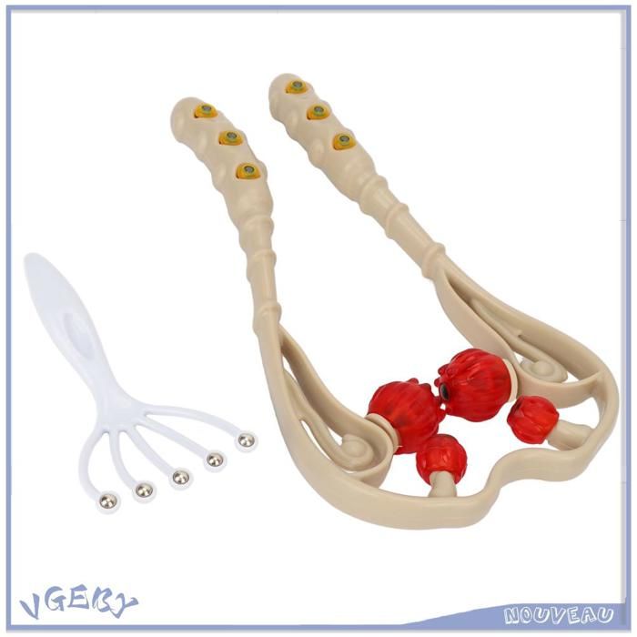 Rouleau De Massage Des Jambes Réglable Avec 15 Roues Et Rotation à 360 Degrés, Masseur De Mollet Antidérapant Et Relaxant Musculaire Pour Jambes, Cou, Main, Bras, Sports D'intérieur Et Yoga