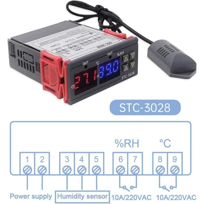 Régulateur De Température Et Humidité STC-3028 / 220V