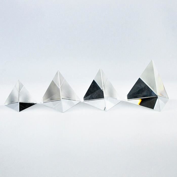 Sculpture En Forme De Prisme Arc-en-ciel Coloré,Cristal Triangulaire