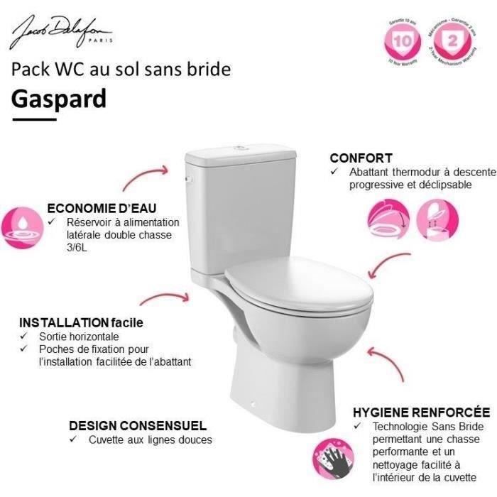 Fixation abattant online wc jacob delafon