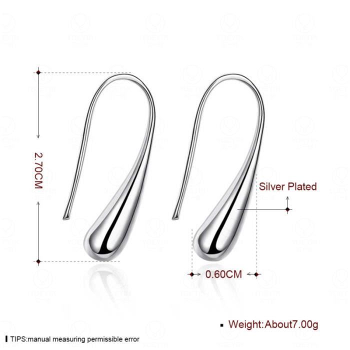 Boucles D'Oreilles Cœur 9 Mm En Argent 925 - Pendantes Sans Nickel - Petugons