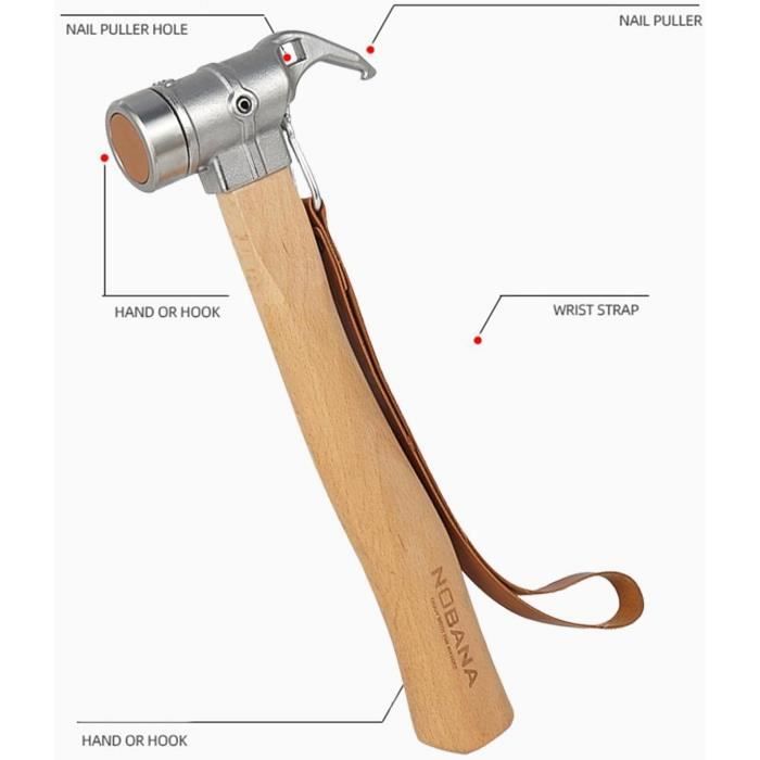 Maillet Extracteur De Piquets De Tente – Marteau Multifonction Camping, Couleur Or