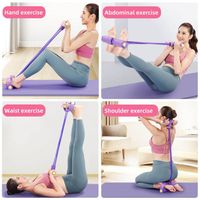 Bande élastique fitness 6 tubes avec pédales – résistance réglable, usage maison/salle - Sport Bande élastique fitness 6 tubes avec pédales – résistance réglable, usage maison/salle - Sport