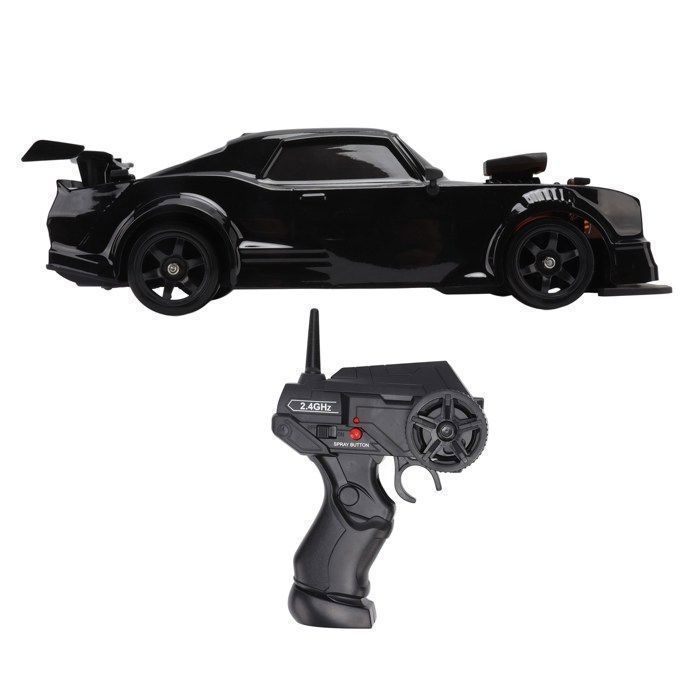 BuyWeek – Voiture RC Drift 1:16, 4 Roues Motrices, 18 Km/h, Lumières LED Et Fumée – Noir