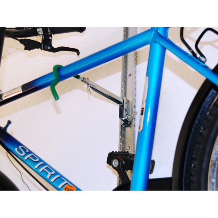 Porte velo mural sur rail en acier Gris Fixation sur rail 1 velo Cdiscount Auto